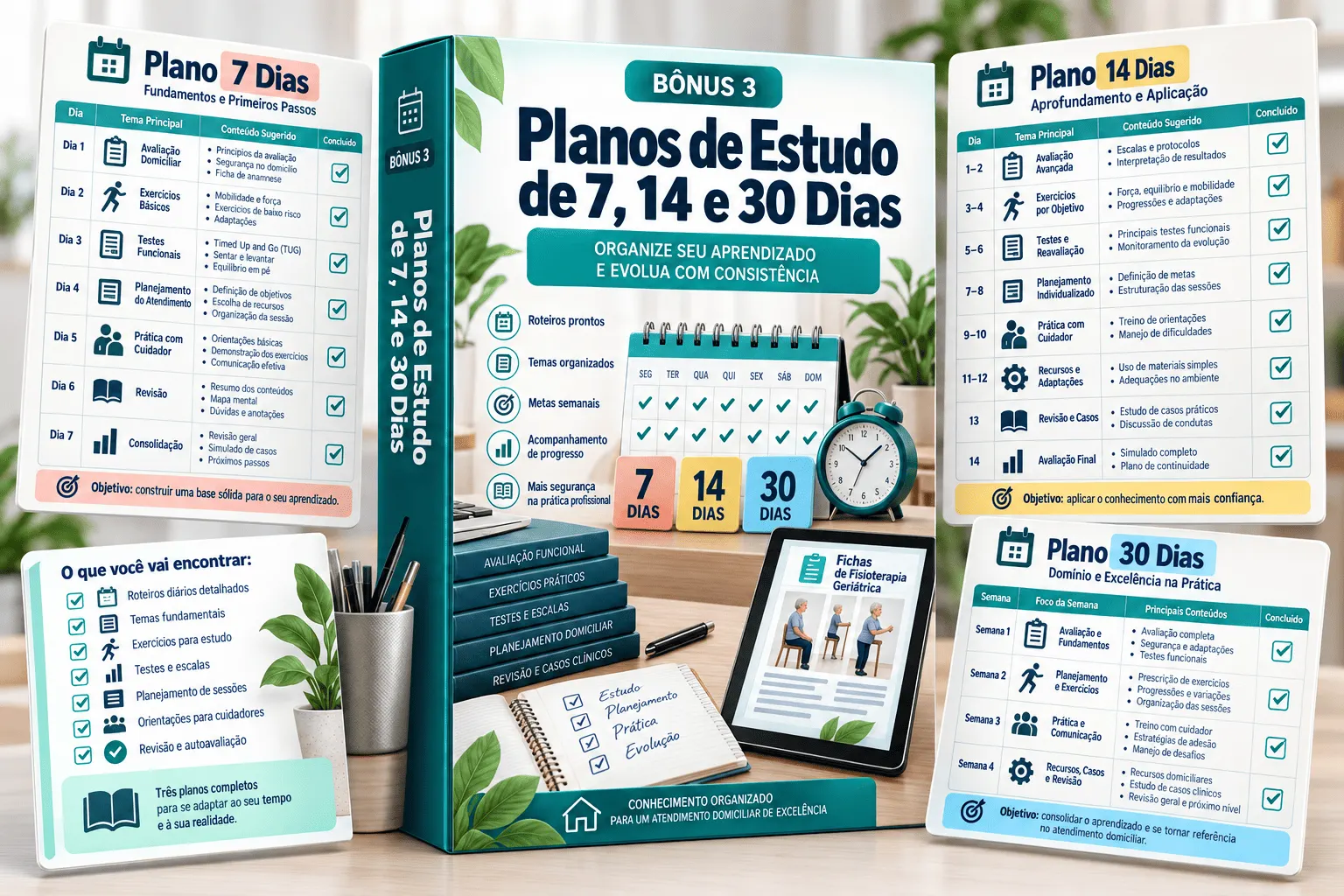 Planos de Estudo de 7, 14 e 30 Dias